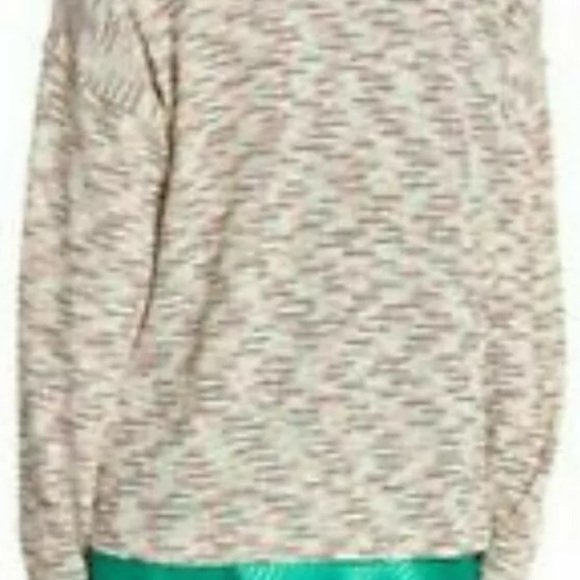 Long Sleeve High Low Space Dye V Neck Sweater - Picture 12 of 14